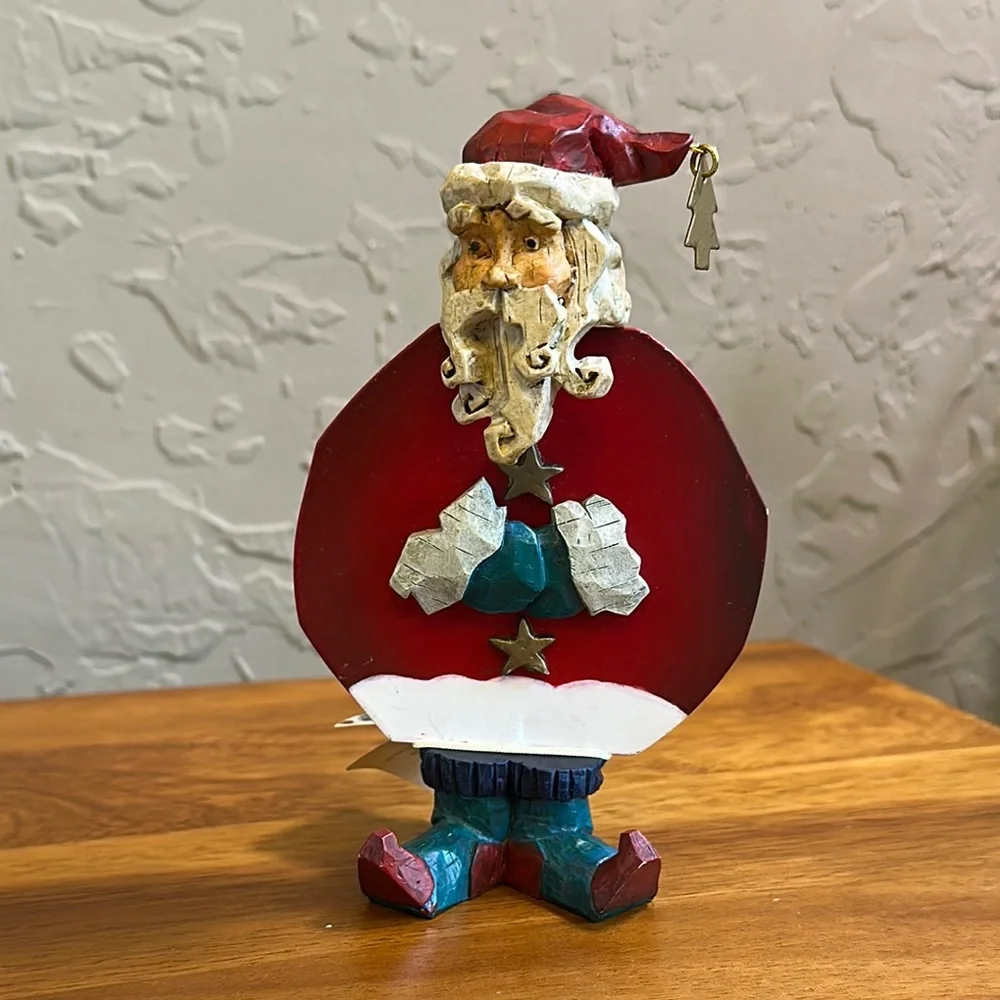 Russ metal and carved vintage‎ Santa Claus the Christmas sampler number 13944